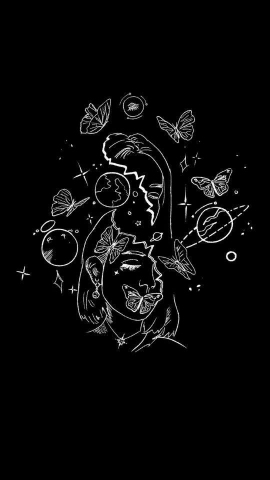 پس زمینه مشکی دخترانه فانتزی